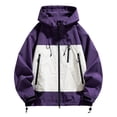 thumbnail image 1 of Pisexur Veste Coupe-Vent Homme Mode Décontractée Plein Air Travail Sac Manches Longues à Capuche Manteau/veste Décontracté Veste Randonnée Veste Homme Imperméable Veste Homme, 1 of 9
