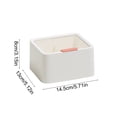 thumbnail image 3 of Boîte de Rangement pour Maquillage avec Couvercle à Double Compartiment, Plastique Anti-Poussière, Organisateur Cosmétique pour Rouges à Lèvres et Tampons Démaquillants 5.71 Po x 5.12 Po x 3.15 Po, 3 of 6