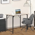 thumbnail image 2 of Computer Desk,Home Office Desk Writing Study Table Modern Simple Style PC Desk with Metal Frame for Home Office, 2 of 6
