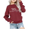 thumbnail image 1 of Chandail pour Bébé en Solde Filles Col Rond Chandail Surdimensionné Mode Enfants Manches Longues Chandail à Enfiler Hauts 1-12 Ans Chandail pour Bébé Rouge 3-4T, 1 of 6
