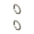 thumbnail image 4 of Maytalsory Bague en Cristal Extensible de Luxe Unique pour Déclaration d'Amour Bague Incrustée à la Mode Argent 1 Rangée 2Ensemble, 4 of 6