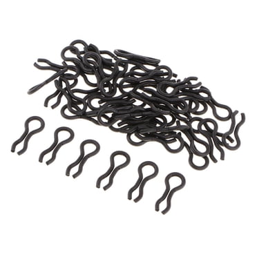 jinwen 50 Pcs Boucles d'Oreilles Noires en Acier Inoxydable pour Forme de Poids pour Matériel de Pêche