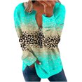 thumbnail image 2 of Chandails à Capuchon de Mode pour Femmes 2023 Hauts Automne Manches Longues Chandail Ample Chemise Habillée Décontractée Dames Chandails en Molleton à Rayures Col Rond 50 % de Rabais Liquidation Costumes Halloween/noël, 2 of 5