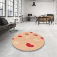 thumbnail image 4 of Ahgly Company Tapis d'Intérieur Lavable en Machine Carré Transitionnel Orange Pastel, 5 Pieds Carré, 4 of 7