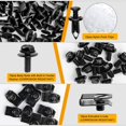 thumbnail image 4 of LAICAIW GRC-70 35PCS Engine Under Cover Splash Shield Guard Body Bolts Bumper Fender Liner Push Retainer Fastener Rivet Clips, Black, 4 of 7