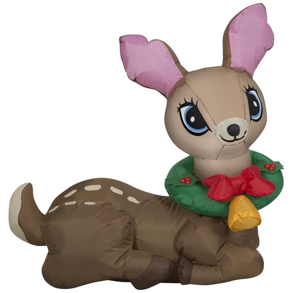 Cerf vintage gonflable de Noël