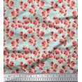thumbnail image 1 of Soimoi Green Poly Georgette Fabric Artistic Floral Decor Fabric Printed Yard 42 Inch Wide, 1 of 5