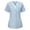 03Blue, variante sur yoeyez Tuniques Médicales Grande Taille pour Femmes Col en V Coupe Ajustée Tenue de Travail Entretien Facile Hauts de Sarrau Médicaux Manches Courtes Blouse d'Infirmière Médicale avec Poches Vert 3TG
