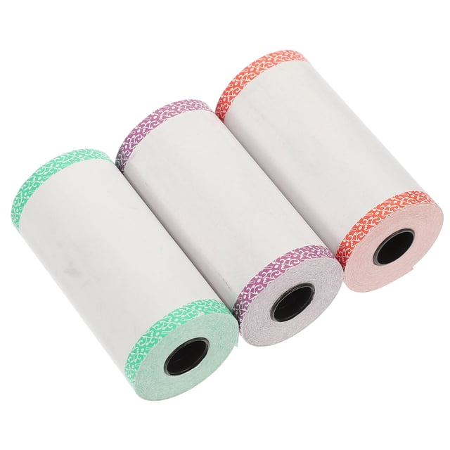GARVALON 3Pack of Mini Printer Paper for Thermal Printer Clear Printing Pink