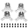 thumbnail image 1 of MasteelfCA 4 Sets 3-Way End Corner Bracket Connector for T Slot Aluminum Extrusion with Screw, 1 of 7