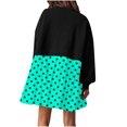 thumbnail image 3 of EQWLJWE Mode Femmes Décontractée Ample Col Rond Manches Longues Imprimé à Pois Ondulés Confortable Robes Imprimées Fluides Chandails en Molleton Mini Robe Robes de Retour 2023, 3 of 6