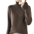 thumbnail image 1 of AherBiu Chandails pour Femmes Col Roulé Chandail Épais Chaud Tricoté Hiver Manches Longues Hauts de Chandail, 1 of 4