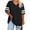 Black, variant on AherBiu Plus Size T-Shirts for Women V Neck Summer Loose T Shirts Oversized Casual Basic Short Sleeve Tops Tees