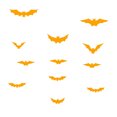 thumbnail image 2 of XZNGL Door Mat 3D Three-Dimensional Halloween Yellow, Green And Red Luminous Bats Hanging Flags, 2 of 2