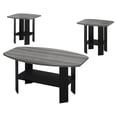 thumbnail image 3 of Monarch Specialties Table Set, 3pcs Set, Coffee, End, Side, Accent, Living Room, Laminate, Black, Grey, Transitional, 3 of 4