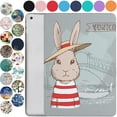 thumbnail image 1 of iPad Mini 7.9 Inch 5 Gen [ Mini 5th Generation 2019 ] A2133 A2124 A2126 MUXH2LL/A MUXF2LL/A MUXG2LL/A Trifold Printed Slim Adjustable Stand Feature Case with TPU Heat Dissipation Back - Bunny Hat, 1 of 6
