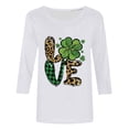 thumbnail image 4 of Meichang Hauts à Manches 3/4 pour Femmes T-Shirts de la Saint-Patrick T-Shirts Graphiques Trèfle Vert Hauts Irlandais Porte-Bonheur T-Shirts Décontractés à Col Rond Hauts Cadeaux de la Saint-Patrick pour Femmes, 4 of 4