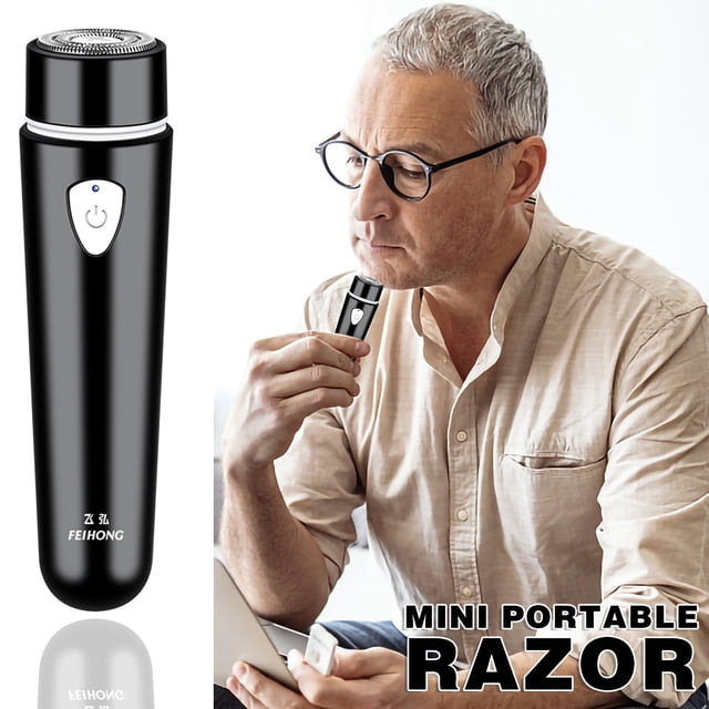 Heliisoer Portable Electric Shaver - USB Rechargeable Shaver With Compact Wireless Fast Charging Nasal Mustache Clippers For Wet And Dry Use