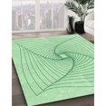 thumbnail image 3 of Ahgly Company Tapis d'Intérieur Lavable à la Machine, Carré, Transitionnel, Vert Menthe, Tapis de Zone, 3 Pieds Carré, 3 of 7