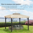 thumbnail image 3 of Outsunny Toit de Rechange pour Pavillon à Double Toit 10'x10 Pieds, Beige, 3 of 10
