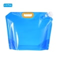 thumbnail image 3 of Unique Bargains 10L Collapsible Water Container Bag, Plastic Storage Jug Folding Water Bag, 4 Pack Blue, 3 of 7