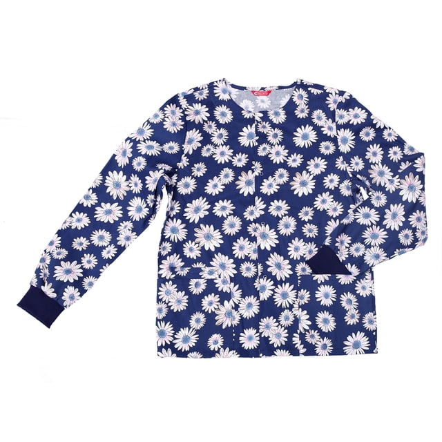 Womens Workwear Snap Front Warm-up Jacket