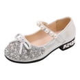 thumbnail image 1 of FhsagQ Slippers Kids Shoes Slippers Size 11 Girls Performance Dance Shoes for Girls Childrens Shoes Pearl Rhinestones Shining Kids Shoes Kids Shoes Slippers Size 11 Girls Silver 29, 1 of 5