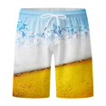 thumbnail image 1 of Men Loose Short Trousers  Drawstring Casual Party Street Sports Pants Beach Pool Summer Trousers, 1 of 4