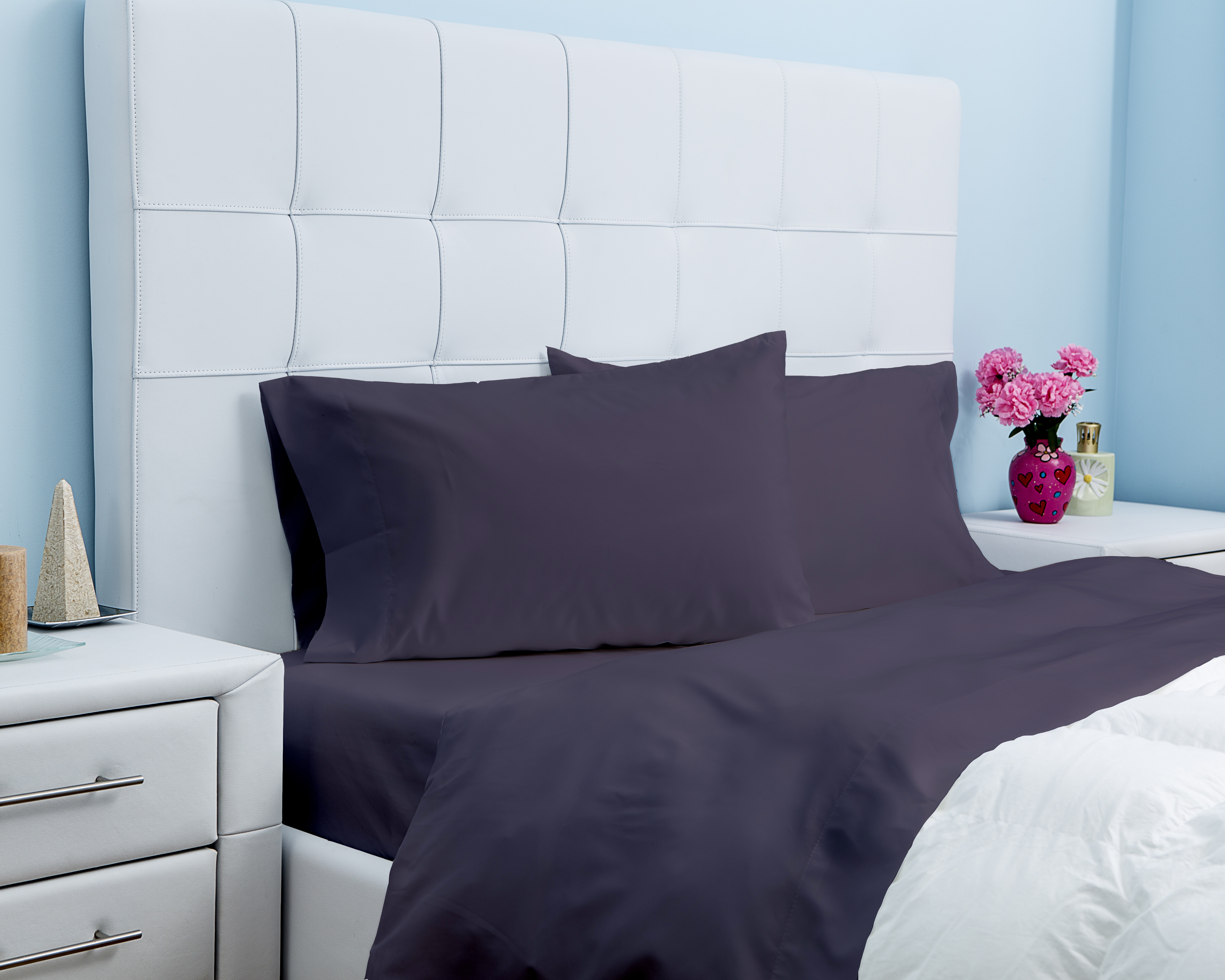 Ensemble de draps en microfibre de Gouchee Home – Ensemble de literie 3 pièces, microfibre ultra-douce, draps gris infroissables et respirants