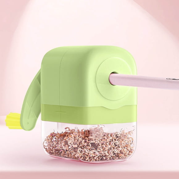 CaiYueKe Crayon Sharpener, Manual Hand Crank Crayon Sharpener, Transform Dull Crayons into Sharp, with Removable Shavings Container, for Home, Art Projects, and Travel