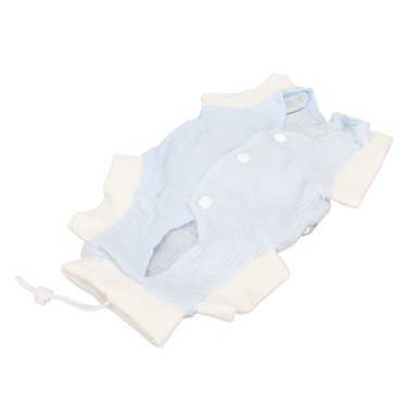 Cat Recovery Bandage Suit, Comfortable Cat Recovery Suit Breathable Button Design Prevent Licking For Cats Blue,Yellow