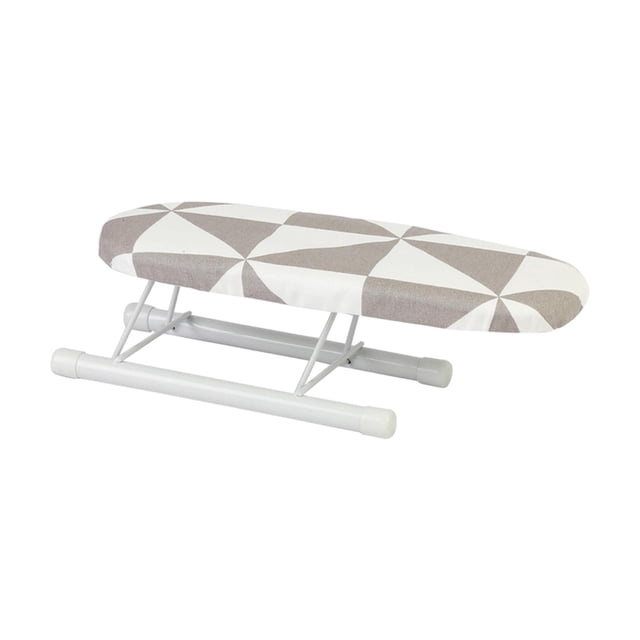 Tnarru Foldable Ironing Board Ironing Table Folded Practical Compact Tabletop Iron Board Small Ironing Board for Apartment Home Dorm Lattice