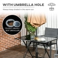 thumbnail image 4 of Outsunny Table à Manger d'Extérieur Pliable avec Trou pour Parasol, Noir, 4 of 10