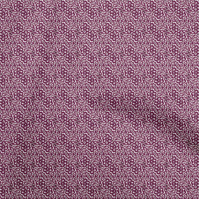 oneOone Polyester Spandex Dark Magenta Fabric Block Diy Clothing Quilting Fabric Print Fabric By Yard 56 Inch Wide