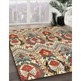 thumbnail image 2 of Ahgly Company Tapis d'Intérieur Rectangulaire Abstrait Rouge Brun, 3 Pieds x 5 Pieds, 2 of 6