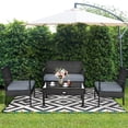 thumbnail image 1 of Costway 4PCS Patio Rattan Furniture Set Garden Deck, 1 of 9