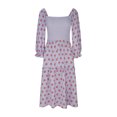 thumbnail image 4 of EGNMCR Robes d'Été Femmes Tendance 2024 Femmes Décontractées et Confortables Haut-Parleur Manches 3/4 Robe Imprimée Grande, 4 of 6