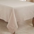 thumbnail image 3 of SARO 6308.T90S 90 x 90 in. Rochester Collection Tablecloth with Hemstitched Border  Taupe, 3 of 4