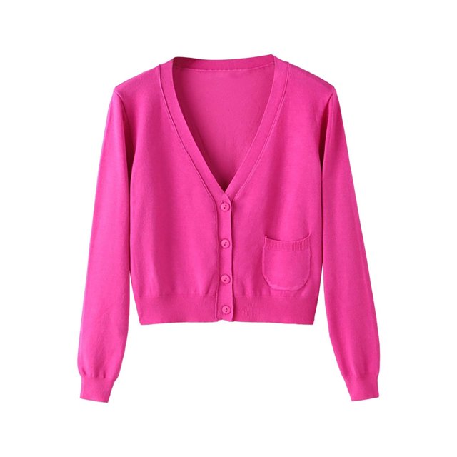 Mgmyaa Women's Cardigan Long Sleeve Knit Short Jacket Sweaters