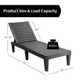 thumbnail image 4 of Costway Chaise Longue de Patio Inclinable Résistante aux Intempéries Réglable Noire, 4 of 10