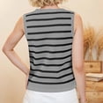 thumbnail image 3 of LOVZFMLL Tank Tops for Women's Casual Loose Cardigan Button Striped V-Neck Sweater, 3 of 7