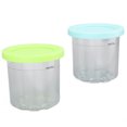 thumbnail image 1 of Ice Cream Container, 2 Pack 600ml Freezer Dessert Containers, Reusable Ice Cream Storage Cups with Lids, Compatible with NC299AMZ NC300s Series Ice Cream Makers, Dishwasher Safe, 1 of 8