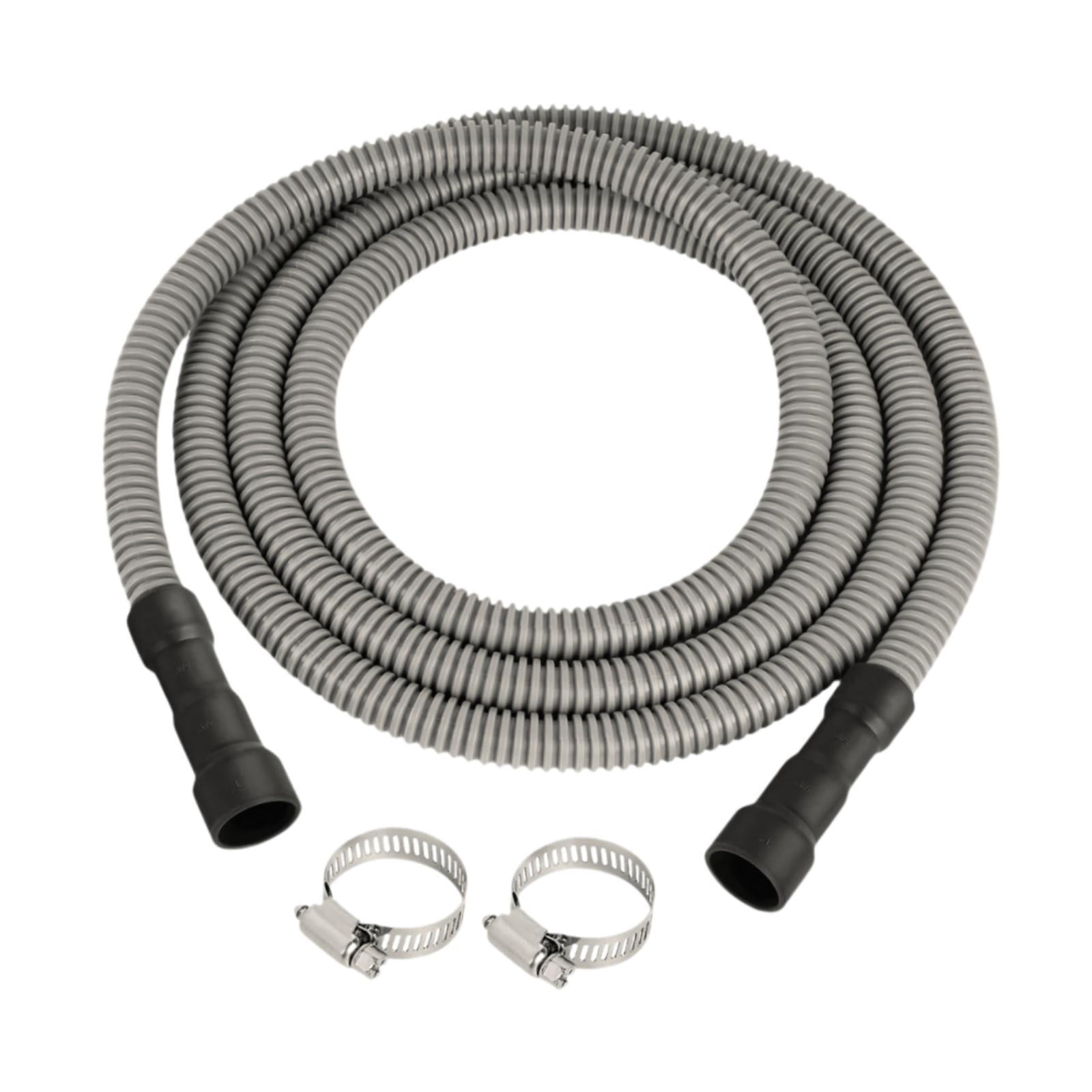 jifeng Dishwasher Drain Hose Universal Replacement Drain Extension Hose with Clamps Versatile Discharge Waste Pipe PP Material Suitable for Compact Kitchens Home Use 300cm/118.11inch