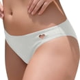 thumbnail image 2 of Warop Women's Solid Color Swim Briefs with Heart-Shaped Cut-Out, Triangle Design for Beach and Pool Wear, 2 of 4