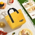 thumbnail image 4 of WIFKLSIIPG Sac Bento Portatif pour la Maison, Réfrigéré, Isolé, Sac de Pique-Nique Extérieur, Personnel, Étudiant, Style Simple, Sac à Lunch (Jaune), 4 of 4
