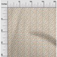 thumbnail image 1 of oneOone Cotton Poplin Fabric Flower & Leaves Watercolor Printed Fabric 1 Yard 56 Inches Wide, 1 of 4
