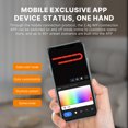 thumbnail image 4 of Smart Led Strip Lights 16 Million RGB Effects Rhythm Mode Manual and APP Remote Control LED Light No Drilling Wall Mount DIY Shape Connectable Light Bar with Backlight, 4 of 7