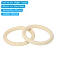 thumbnail image 4 of Unique Bargains 85mm Wooden Rings for Crafts, 10 Pack Natural Wood Rings Unfinished Wood Loop Circle, 4 of 8