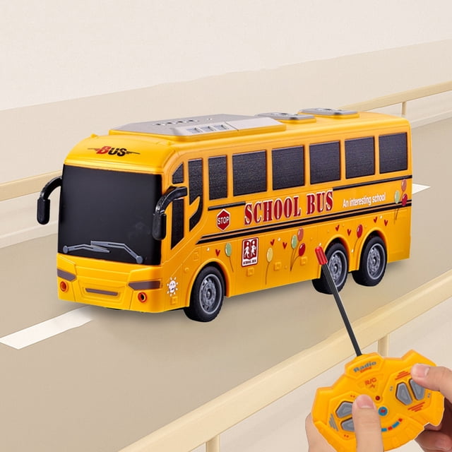 karymi Four Way LED Simulation Bus Children's Travel Bus Remote Control Bus Toy Car Model Toy Gifts for Women