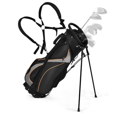 Gymax Sac de Support de Golf Portable Léger Sac de Transport de Golf pour Club avec Séparateur 8 Voies